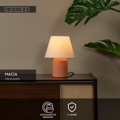 Lucide MACIA - Tischlampe - 1xE14 - Terrakotta